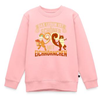 Waldbewohner Wald Tier Geschenk Eichhörnchen - Kinder Premium Organic Sweatshirt - Rosa - Vorne - AI Model Kid Female (0cm)