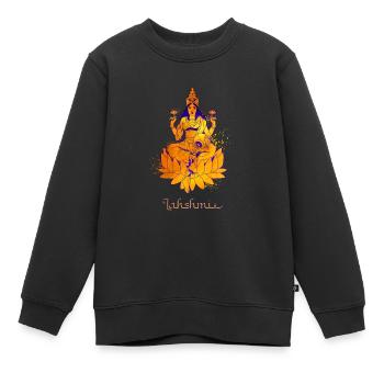 Dieu hindou - Lakshmi - Sweat Premium enfant bio - noir - Devant - AI Model Kid Female (0cm)