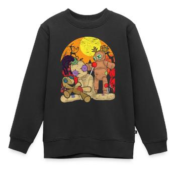 Wicca Witchcraft Cadeau Poupée vaudou effrayante - Sweat Premium enfant bio - noir - Devant - AI Model Kid Female (0cm)