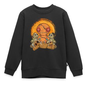 Effrayant Wiccan Witch Cadeau Poupée Vaudou - Sweat Premium enfant bio - noir - Devant - AI Model Kid Female (0cm)