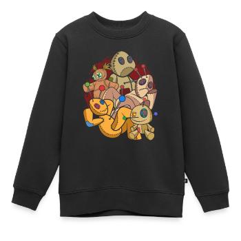 Voodoo Zauber Geschenk Wicca Hexe Voodoo Puppe - Kinder Premium Organic Sweatshirt - Schwarz - Vorne - AI Model Kid Female (0cm)
