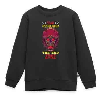Lustiger Horror Fußballfan Horror Besessener - Kinder Premium Organic Sweatshirt - Schwarz - Vorne - AI Model Kid Female (0cm)