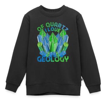 Géologue de quartz Bien sûr, j’aime la géologie - Sweat Premium enfant bio - noir - Devant - AI Model Kid Female (0cm)