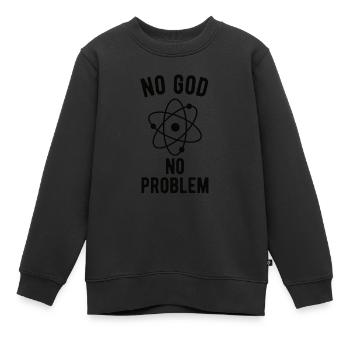 Atheist, Atheismus, Anti-religion, Sicherheit, - Kinder Premium Organic Sweatshirt - Schwarz - Vorne - AI Model Kid Female (0cm)