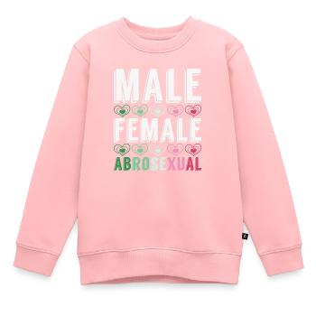 LGBTQIA Gay Pride Month Cadeau Abrossexual - Sweat Premium enfant bio - rose - Devant - AI Model Kid Female (0cm)