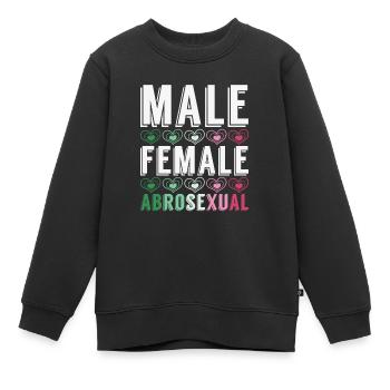 LGBTQIA Gay Pride Month Cadeau Abrossexual - Sweat Premium enfant bio - noir - Devant - AI Model Kid Female (0cm)
