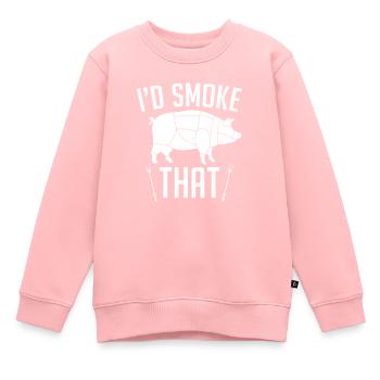 BBQ Grillmeister Geschenk Schweinefleisch Grillen - Kinder Premium Organic Sweatshirt - Rosa - Vorne - AI Model Kid Female (0cm)