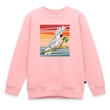 Retro Kakadu - Kinder Premium Organic Sweatshirt - Rosa - Vorne - AI Model Kid Female (0cm)