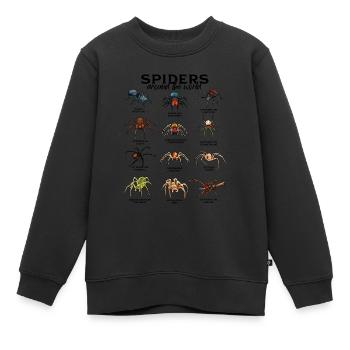 Spinnen auf der Welt - Spinnen - Kinder Premium Organic Sweatshirt - Schwarz - Vorne - AI Model Kid Female (0cm)