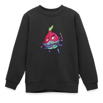 Personnage RPG - Voleur - Voleur - Oignon - Sweat Premium enfant bio - noir - Devant - AI Model Kid Female (0cm)