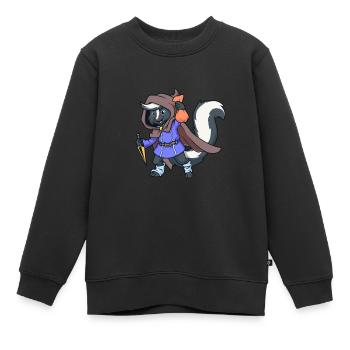 RPG Character - Thief - Rogue - Skunk - Kids Premium Organic Sweatshirt - black - Front - AI Model Kid Female (0cm)