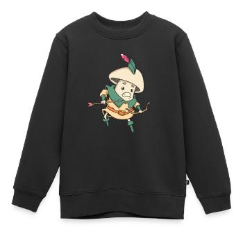 Rollenspiel-Charakter - Waldläufer - Champignon - Kinder Premium Organic Sweatshirt - Schwarz - Vorne - AI Model Kid Female (0cm)