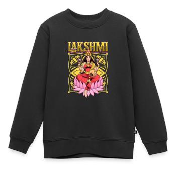 Dieu hindou - Lakshmi - Sweat Premium enfant bio - noir - Devant - AI Model Kid Female (0cm)