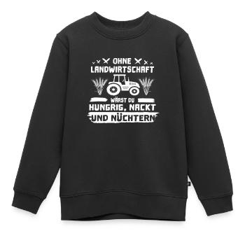 Bauerndemo Landwirtschaft Traktor Demonstration - Kinder Premium Organic Sweatshirt - Schwarz - Vorne - AI Model Kid Female (0cm)