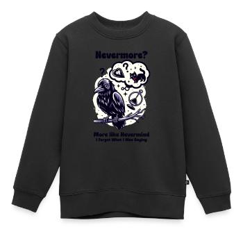 Edgar Allan Poe Fan, Klassische Literatur, - Kinder Premium Organic Sweatshirt - Schwarz - Vorne - AI Model Kid Female (0cm)