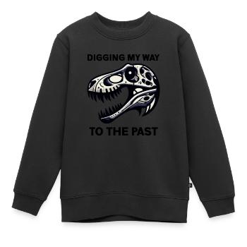 Fossil Hunter, Fossil Hunter, Paleontologist - Kids Premium Organic Sweatshirt - black - Front - AI Model Kid Female (0cm)