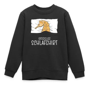 Pyjama officiel Pyjama Pyjama Hippocampe - Sweat Premium enfant bio - noir - Devant - AI Model Kid Female (0cm)
