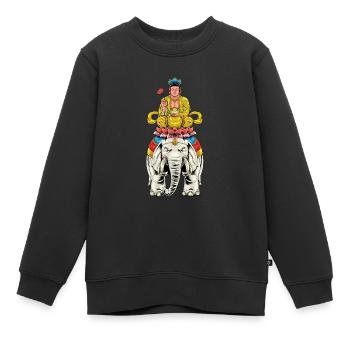 Buddhismus Gott Bodhisattva Samantabhadra - Kinder Premium Organic Sweatshirt - Schwarz - Vorne - AI Model Kid Female (0cm)