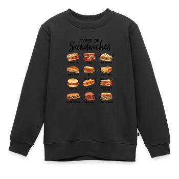 Lecker Sandwiches - Kinder Premium Organic Sweatshirt - Schwarz - Vorne - AI Model Kid Female (0cm)