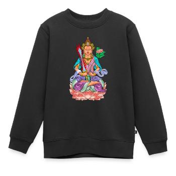 Bouddhisme Dieu Bodhisattva Akasagarbha - Sweat Premium enfant bio - noir - Devant - AI Model Kid Female (0cm)