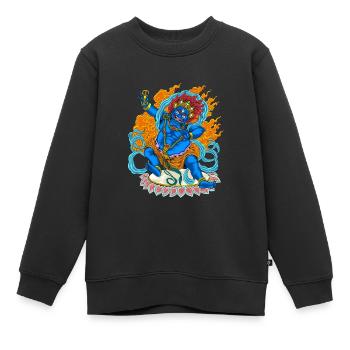 Bouddhisme Dieu Bodhisattva Vajrapani - Sweat Premium enfant bio - noir - Devant - AI Model Kid Female (0cm)