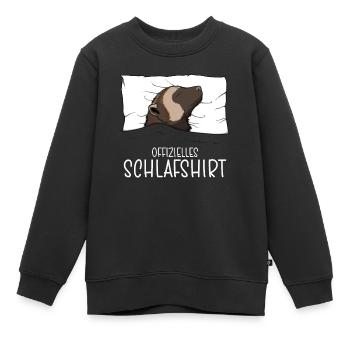 Offizielles Schlafshirt Vielfraß Bärenmarder - Kinder Premium Organic Sweatshirt - Schwarz - Vorne - AI Model Kid Female (0cm)