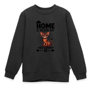 Page d’accueil - Abyssin - Sweat Premium enfant bio - noir - Devant - AI Model Kid Female (0cm)