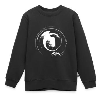 Dragons volants - Sweat Premium enfant bio - noir - Devant - AI Model Kid Female (0cm)