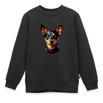Hundegesicht - Lancashire Heeler - Kinder Premium Organic Sweatshirt - Schwarz - Vorne - AI Model Kid Female (0cm)