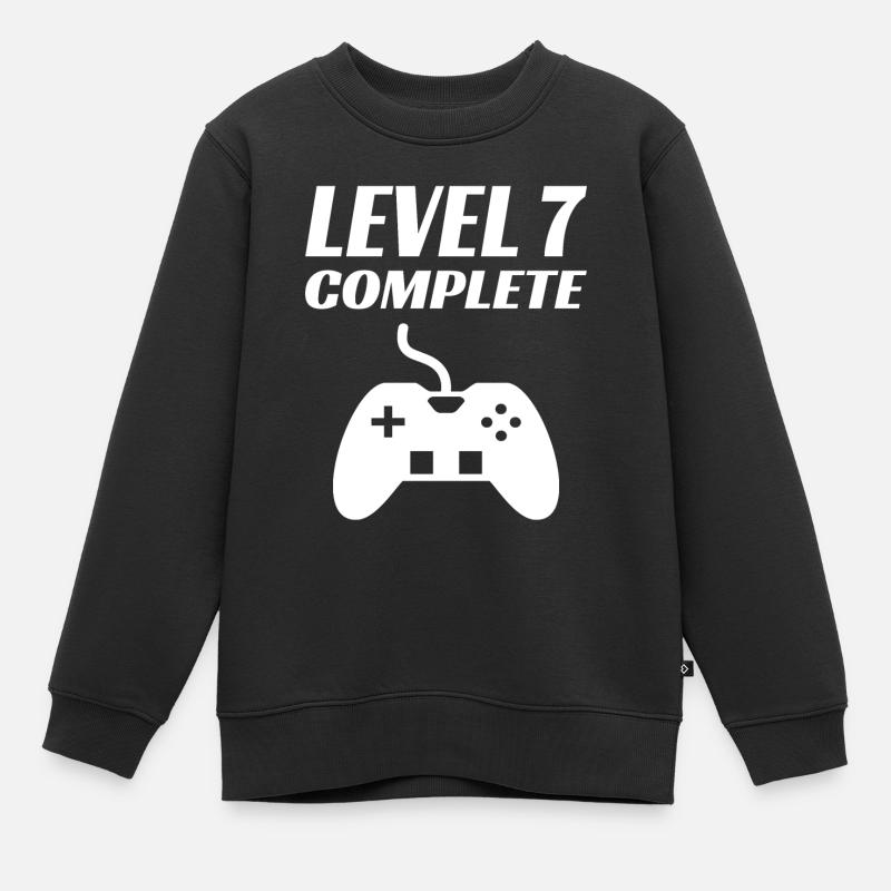 7ème anniversaire De Jeu Cadeau de sept ans - Sweat Premium enfant bio - noir