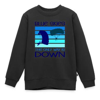 Parachutisme - Le seul moyen est de descendre ! - Sweat Premium enfant bio - noir - Devant - AI Model Kid Female (0cm)
