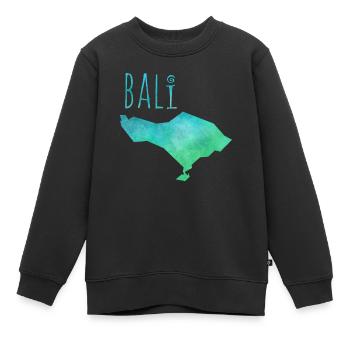 bali - Sweat Premium enfant bio - noir - Devant - AI Model Kid Female (0cm)