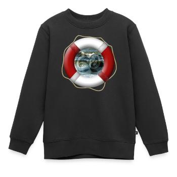 Rettungsring - 60 Jahre - Geburtstag - Kinder Premium Organic Sweatshirt - Schwarz - Vorne - AI Model Kid Female (0cm)
