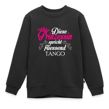 Tango - Prinzessin - Kinder Premium Organic Sweatshirt - Schwarz - Vorne - AI Model Kid Female (0cm)
