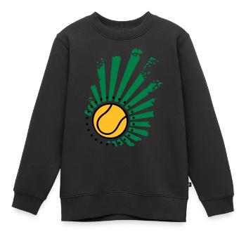 Tennis-Design (Sterne) - Kinder Premium Organic Sweatshirt - Schwarz - Vorne - AI Model Kid Female (0cm)