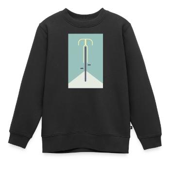 Bicycle, bike, bike, mountain bike - Kids Premium Organic Sweatshirt - black - Front - AI Model Kid Female (0cm)