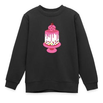 Torte - Kinder Premium Organic Sweatshirt - Schwarz - Vorne - AI Model Kid Female (0cm)