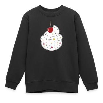 Sahne Kirsche - Kinder Premium Organic Sweatshirt - Schwarz - Vorne - AI Model Kid Female (0cm)