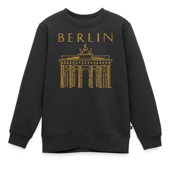 Brandenburger Tor in Berlin - Kinder Premium Organic Sweatshirt - Schwarz - Vorne - AI Model Kid Female (0cm)