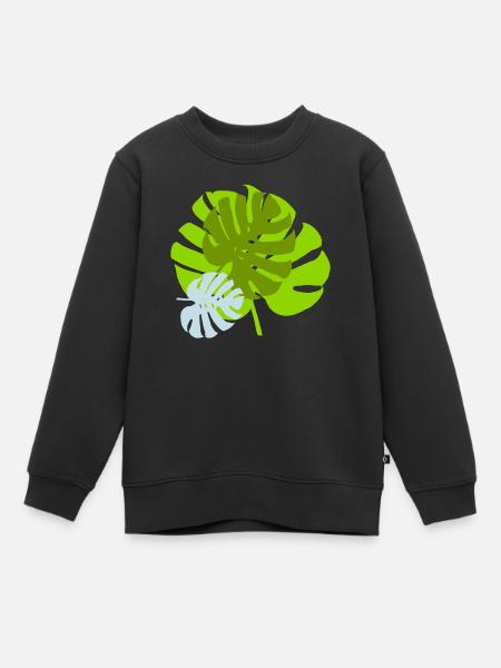 blatt - Kinder Premium Organic Sweatshirt - Schwarz