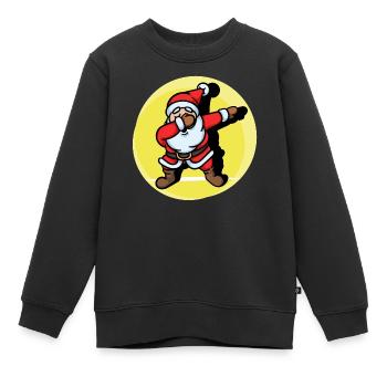 Cool Dab Dabbing Weihnachtsmann Weihnachten Xmas - Kinder Premium Organic Sweatshirt - Schwarz - Vorne - AI Model Kid Female (0cm)