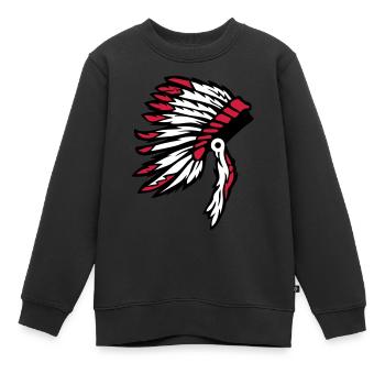 Indische Frisur indischer Chef - Kinder Premium Organic Sweatshirt - Schwarz - Vorne - AI Model Kid Female (0cm)