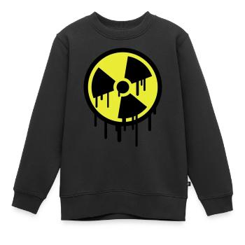 Atom Symbol Graffiti - Kinder Premium Organic Sweatshirt - Schwarz - Vorne - AI Model Kid Female (0cm)