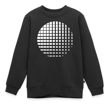 Cercle composé de plusieurs carrés - Sweat Premium enfant bio - noir - Devant - AI Model Kid Female (0cm)