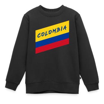 Colombie Drapeau national / Cadeau Bogota - Sweat Premium enfant bio - noir - Devant - AI Model Kid Female (0cm)