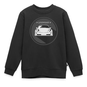 cars auto legende oldtimer sportauto - Kinder Premium Organic Sweatshirt - Schwarz - Vorne - AI Model Kid Female (0cm)