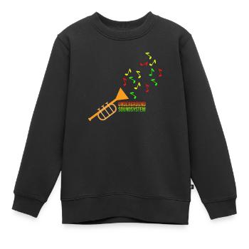 Untergrund Soundsystem Trompete - Kinder Premium Organic Sweatshirt - Schwarz - Vorne - AI Model Kid Female (0cm)