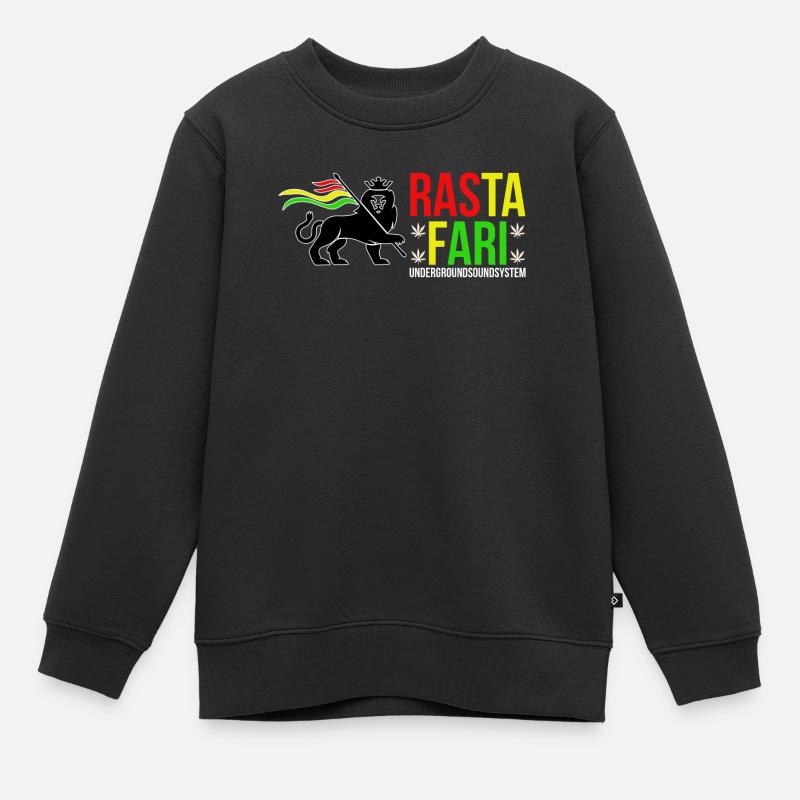 Système sonore souterrain de Rasta Fari - Sweat Premium enfant bio - noir