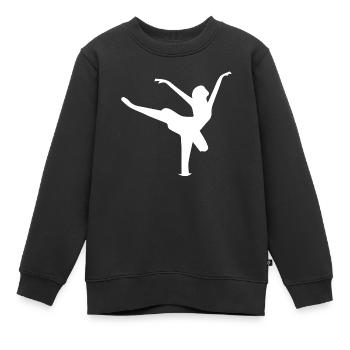 danseur - Sweat Premium enfant bio - noir - Devant - AI Model Kid Female (0cm)