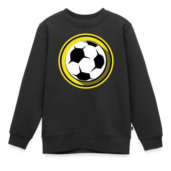 Football Dortmund Illustration de ballon Symboles Couleurs - Sweat Premium enfant bio - noir - Devant - AI Model Kid Female (0cm)
